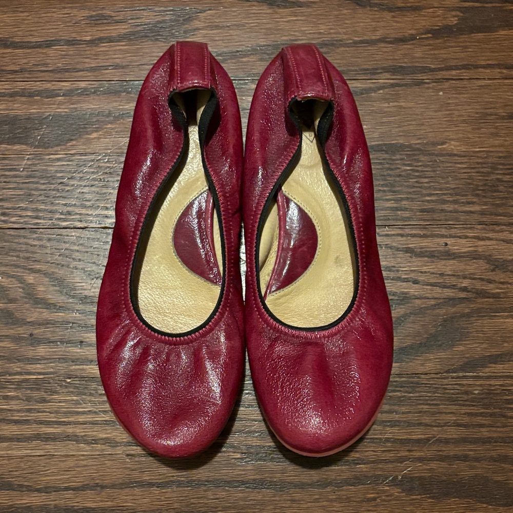 John Fluevog Amie Burgundy Leather Ballet Flats Women’s US 6 Rare Designer